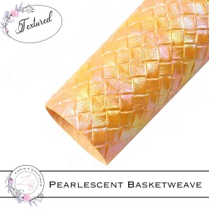 ⋅ Pearlescent Basketweave ⋅ Textured Vegan Faux Leather ⋅