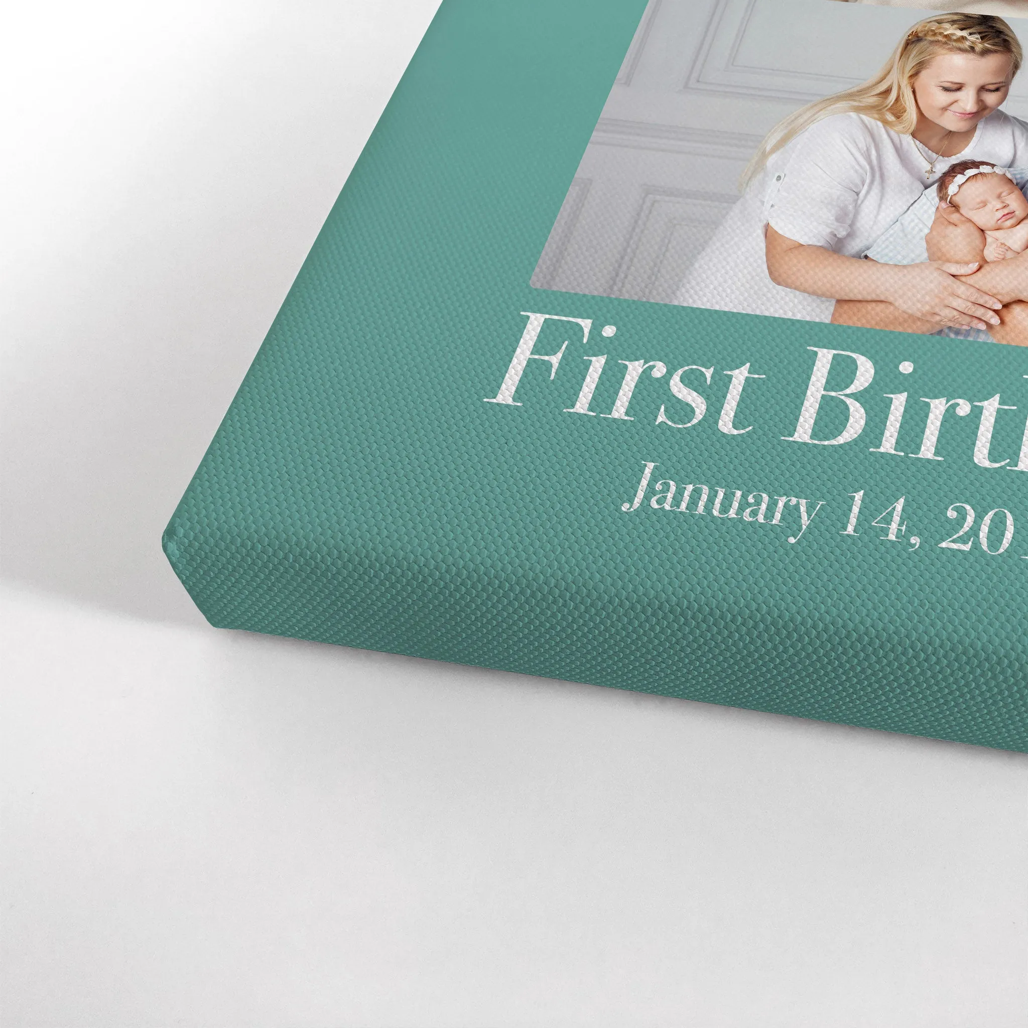 Personalized Gift Wall Art Custom Photo Collage Nursery First Birthday Custom Text and Date