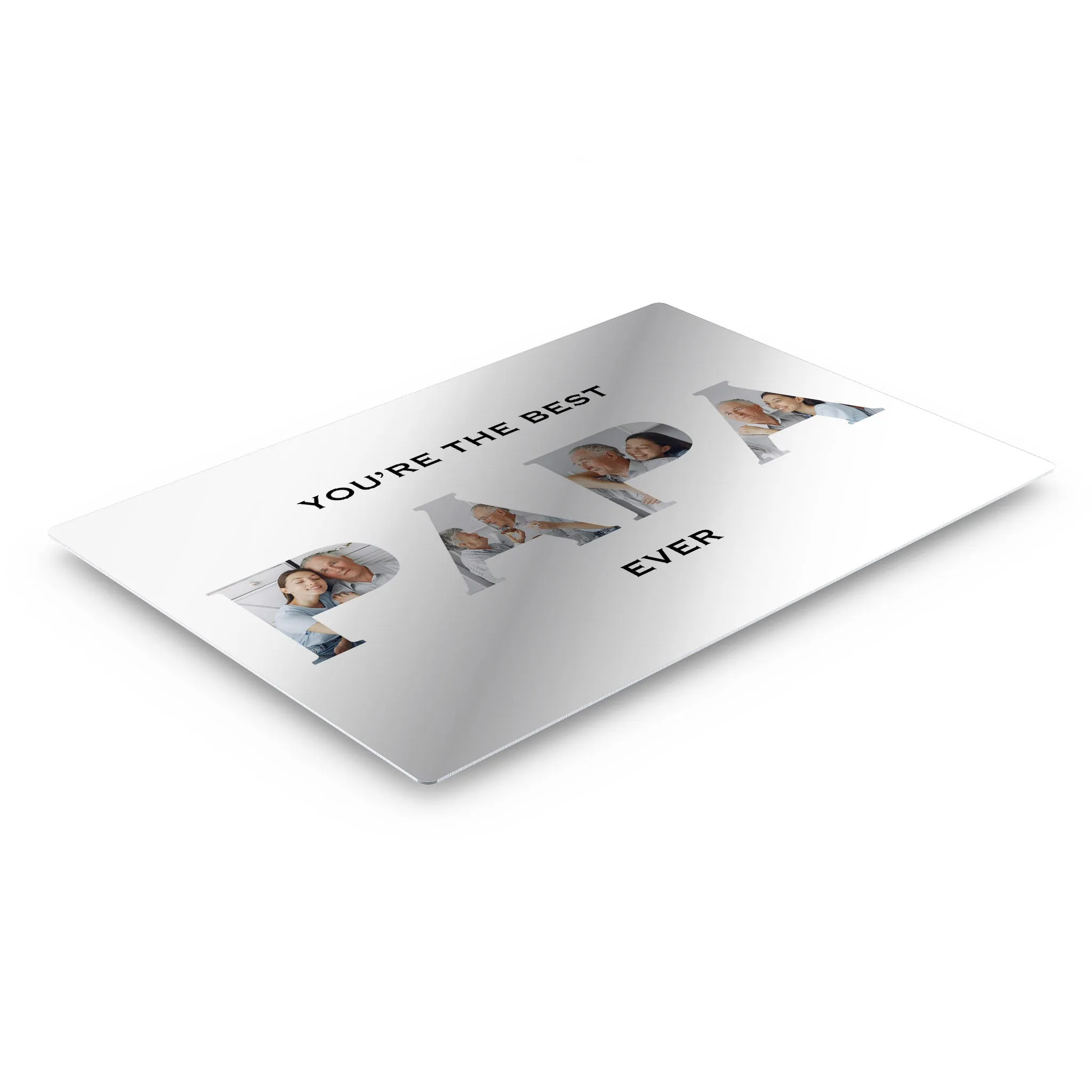Personalized Grandfather Gift Wall Art Custom Photo Collage PAPA Letter Shape You are the Best PAPA