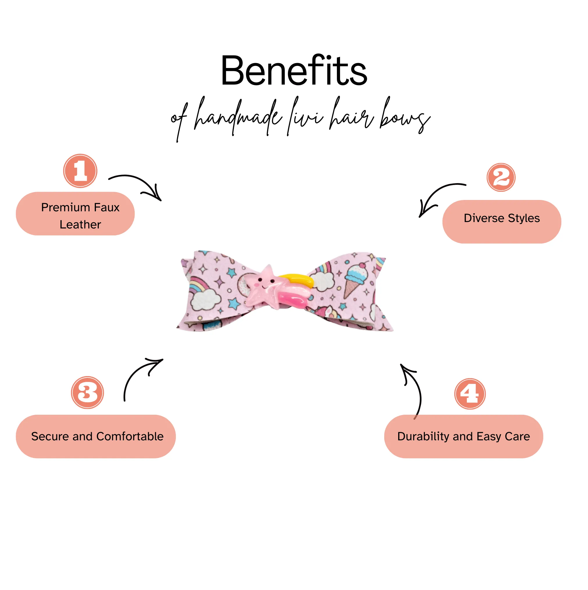 Pink Doughnut Livi Hair Bows