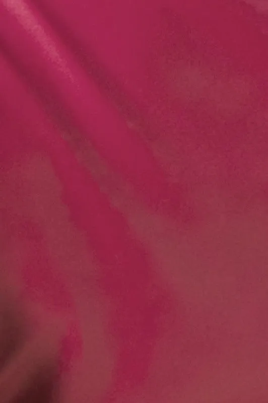 Pink Faux Leather Top