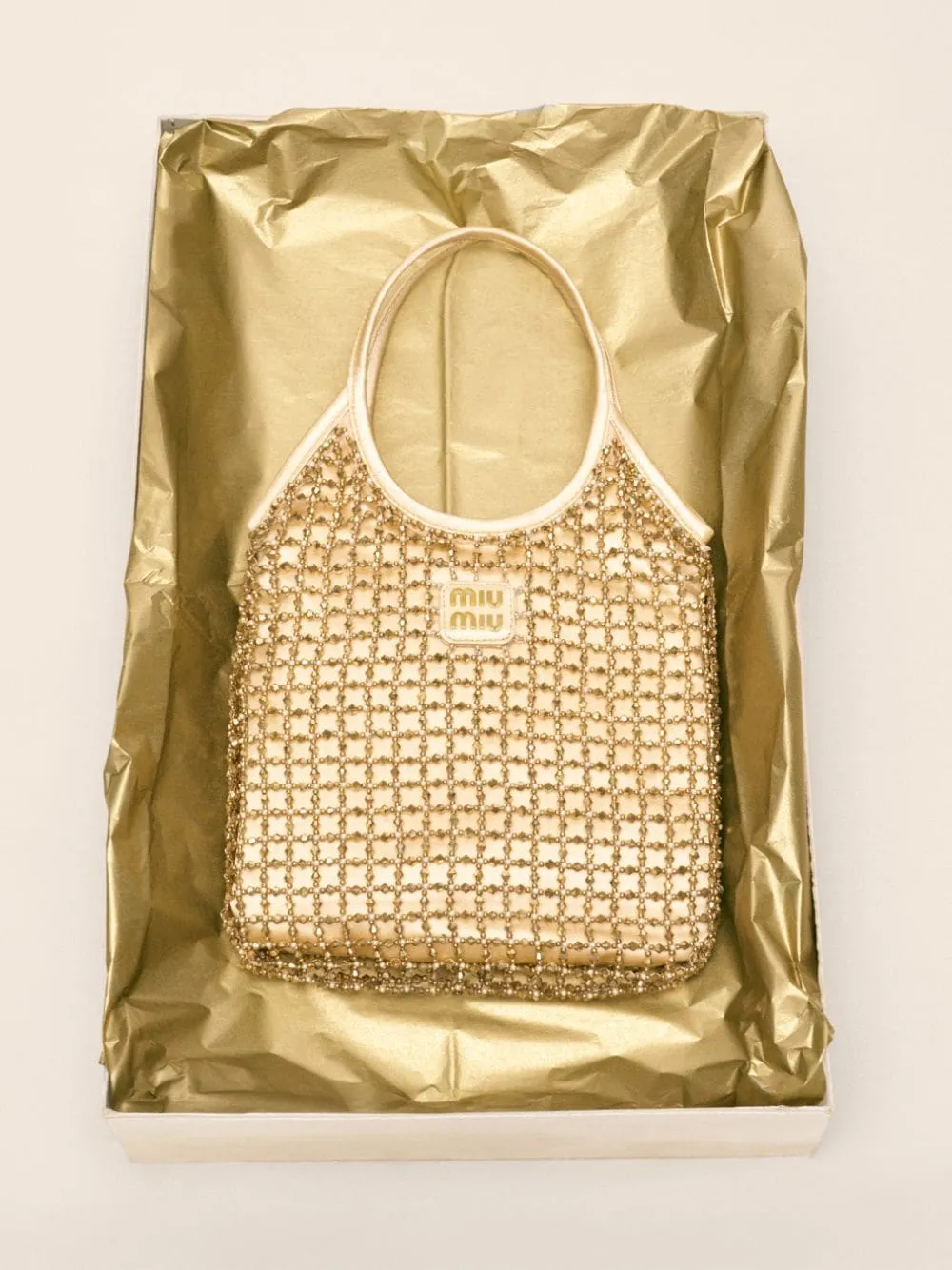 Platinum Ivy Beaded Duchesse Bag