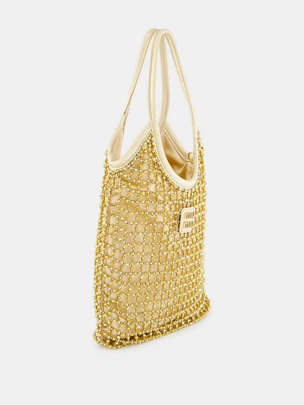 Platinum Ivy Beaded Duchesse Bag