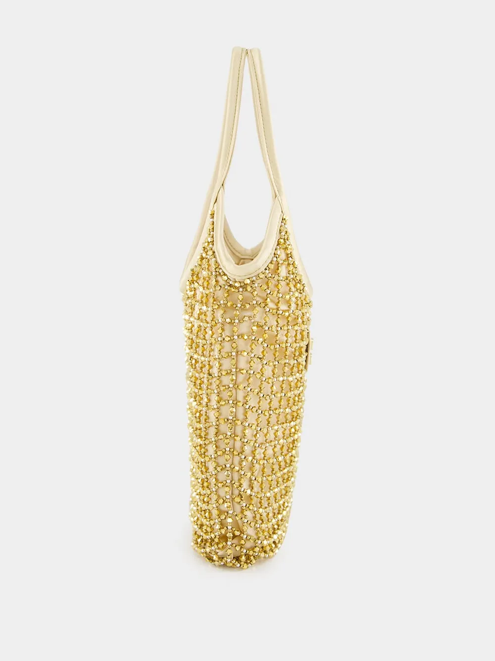 Platinum Ivy Beaded Duchesse Bag