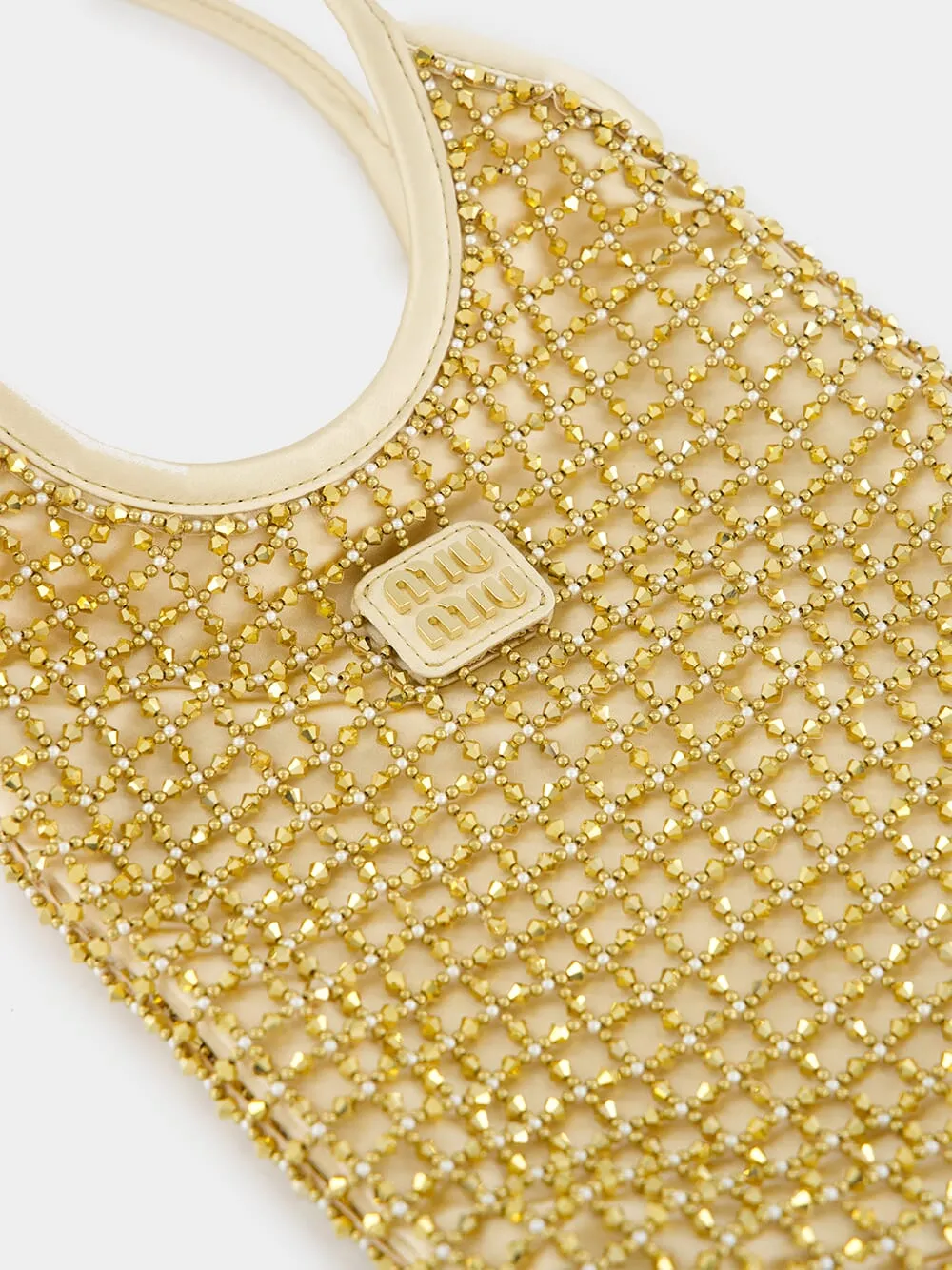 Platinum Ivy Beaded Duchesse Bag