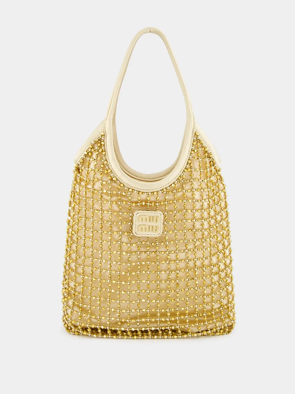 Platinum Ivy Beaded Duchesse Bag