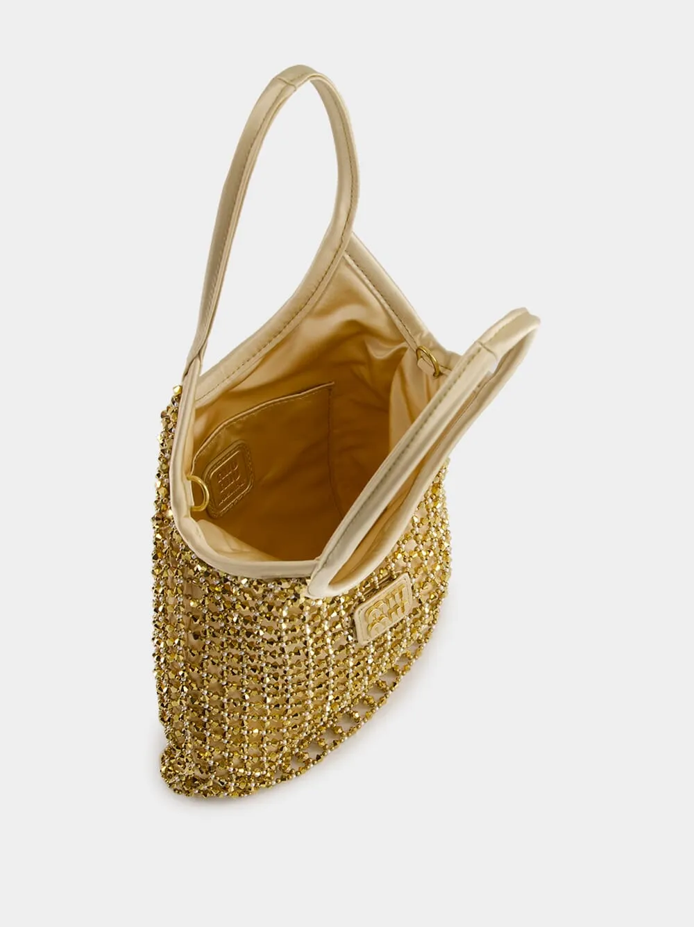 Platinum Ivy Beaded Duchesse Bag
