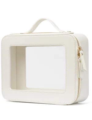 Popvibe Clear Makeup Bag, Large, White
