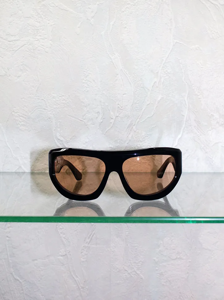 Port Tanger Dost Sunglasses, Black/Amber