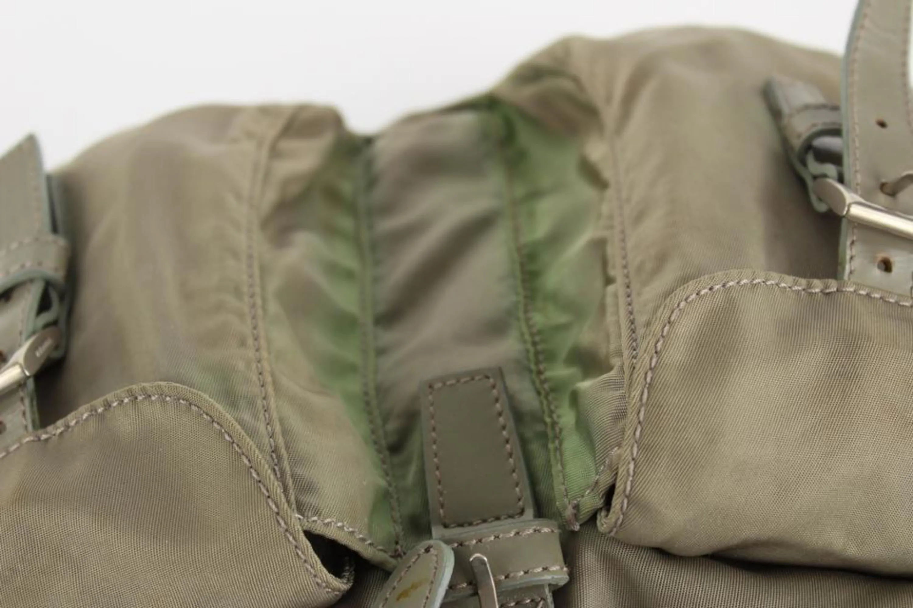 Prada Grey Tessuto Nylon Twin Pocket Backpack 1P826