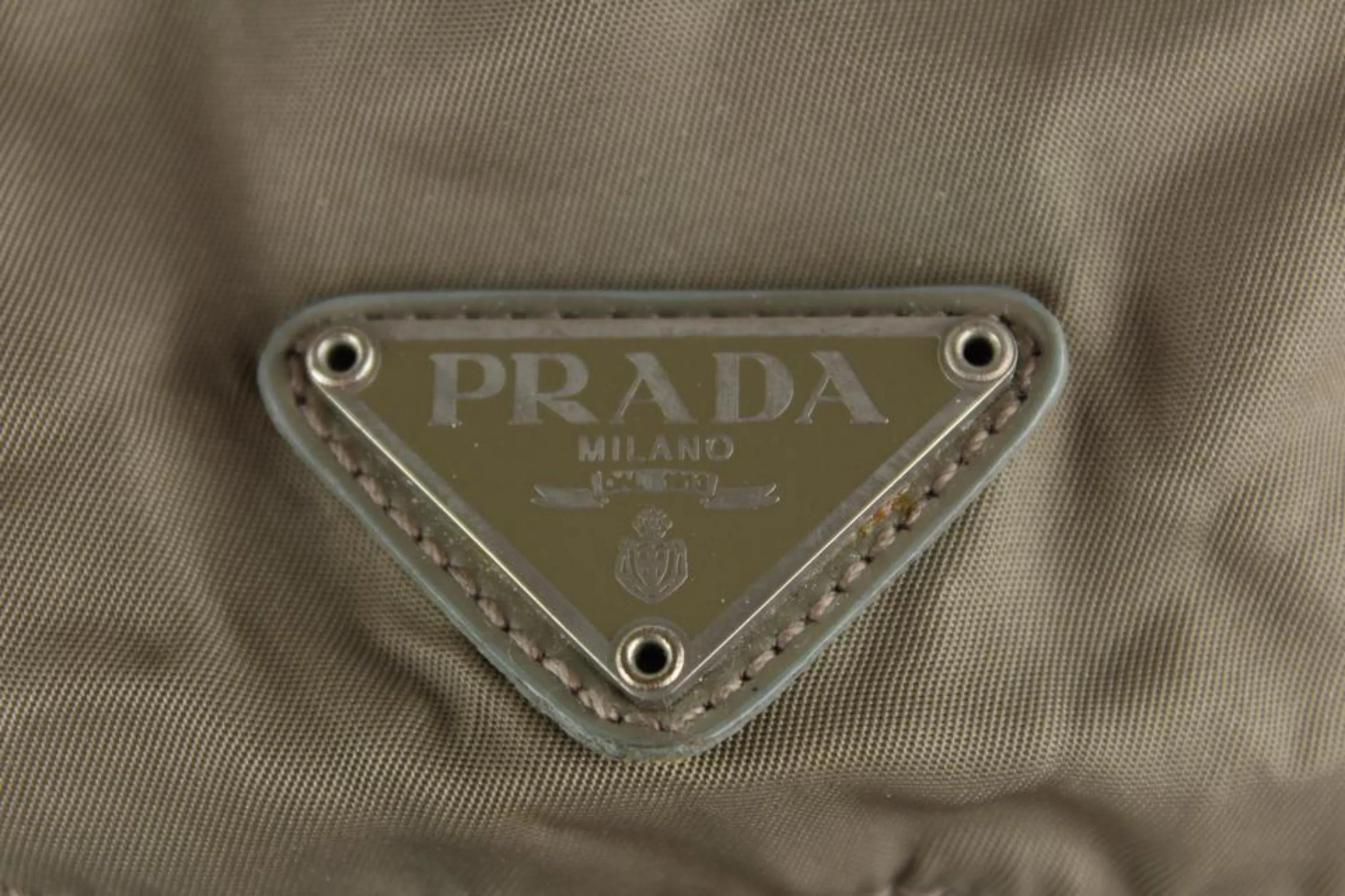Prada Grey Tessuto Nylon Twin Pocket Backpack 1P826