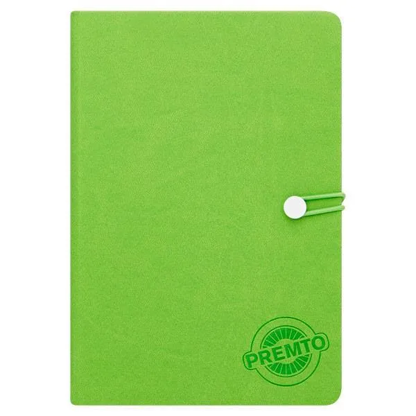 Premto - A5 192 Page Hardcover Pu Notebook With Elastic - Caterpillar Green