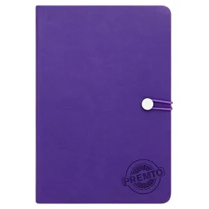 Premto - A5 192 Page Hardcover Pu Notebook With Elastic - Grape Juice