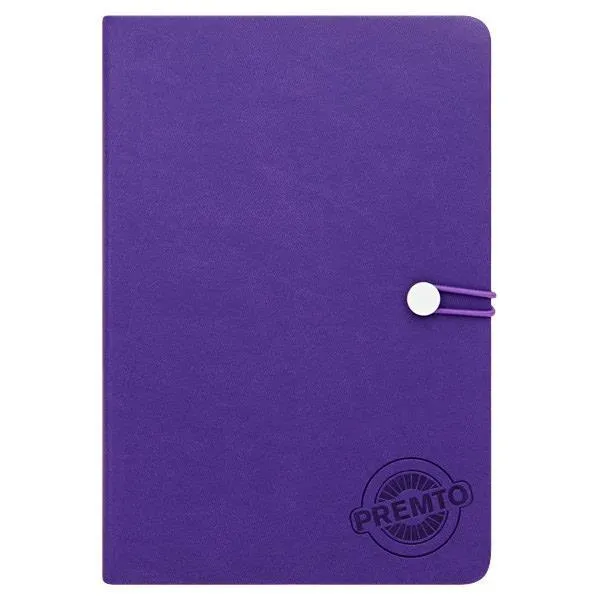 Premto - A5 192 Page Hardcover Pu Notebook With Elastic - Grape Juice