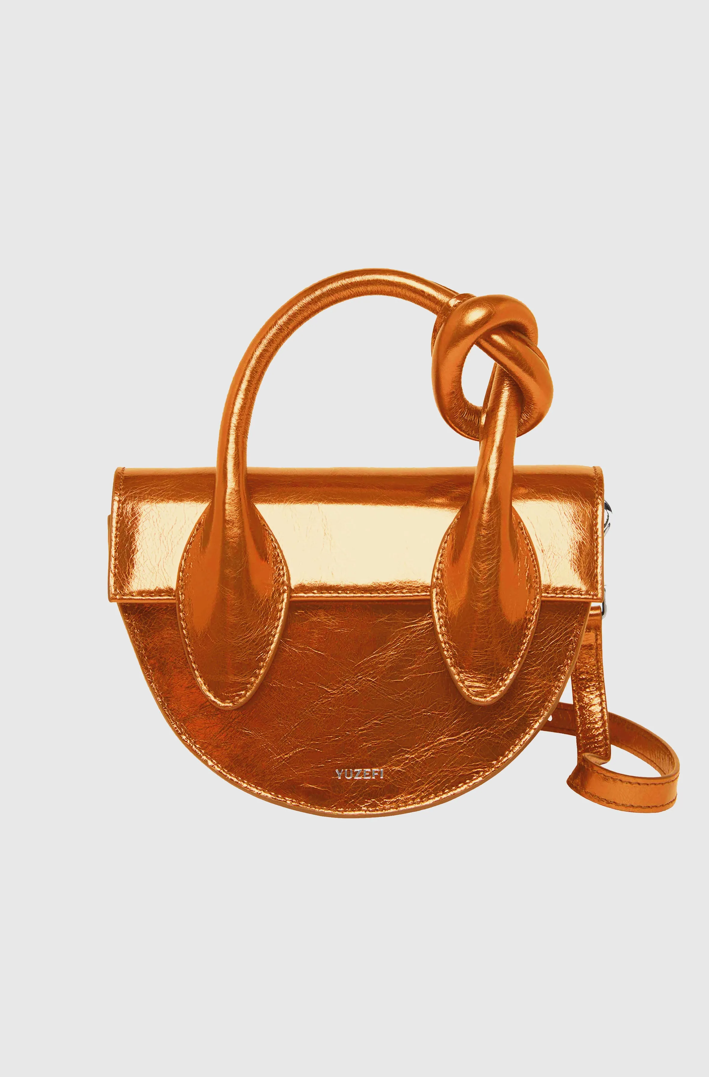 PRETZEL - MANDARIN CRACKLED LEATHER