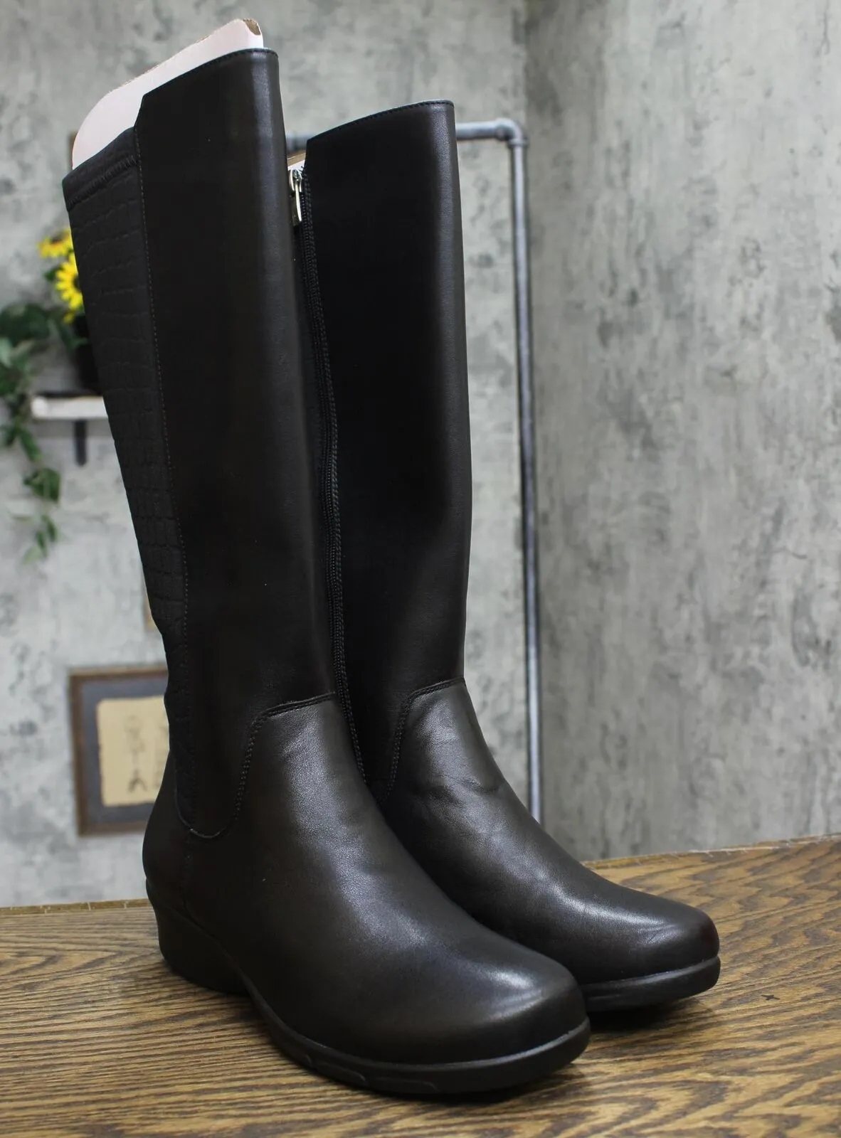Propét Women's West Knee High Boot WFX195L Black 8.5M