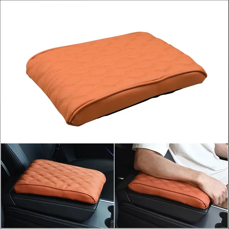 PU Leather lattice Pattern Embroider Car Hand Support