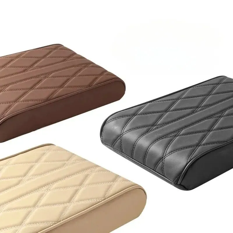 PU Leather lattice Pattern Embroider Car Hand Support