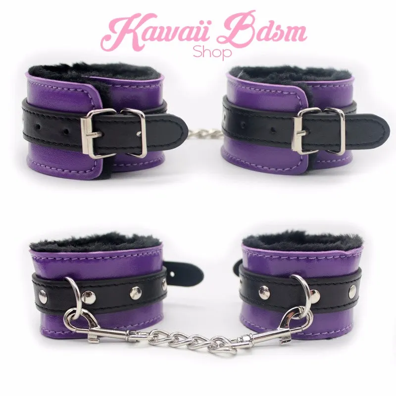 Purple & Black Premium 8 Pcs Bondage Kit