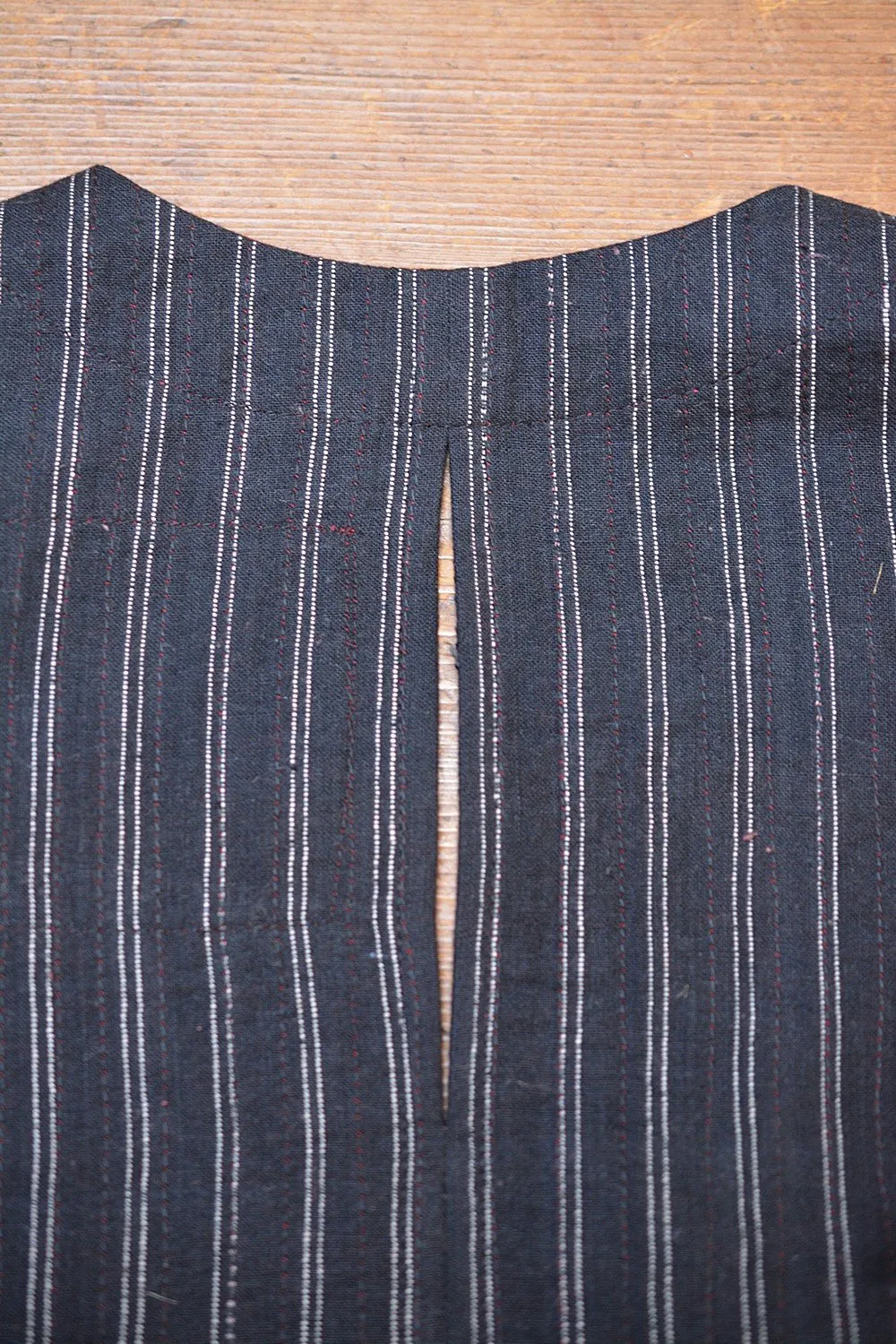 Quilted Khadi Blouse - Black