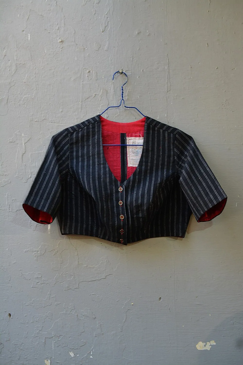Quilted Khadi Blouse - Black