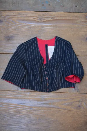 Quilted Khadi Blouse - Black