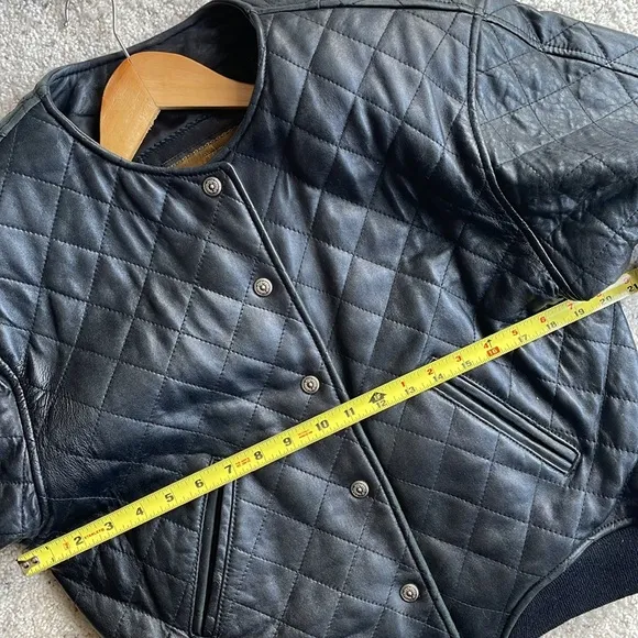 QUILTED LEATHER BOMBER JACKET