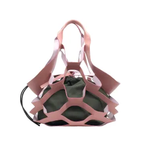 Rajasthan Large Handbag  in Dawn Pink x Flamingo