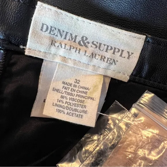 Ralph Lauren Denim &amp; Supply Faux Leather Skirt