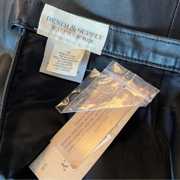 Ralph Lauren Denim &amp; Supply Faux Leather Skirt
