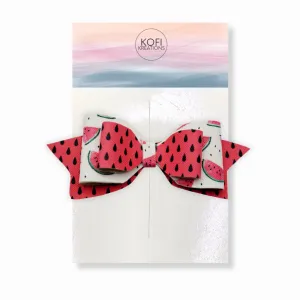 Red Watermelon Pepperdine Hair Bow