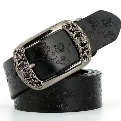 Retro Pin Buckle Printed Belt