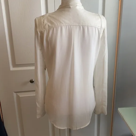 Revolve Akira Fate White Faux Leather &amp; Sheer Jacket, Small, NWT