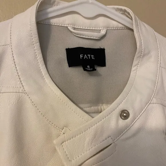 Revolve Akira Fate White Faux Leather &amp; Sheer Jacket, Small, NWT