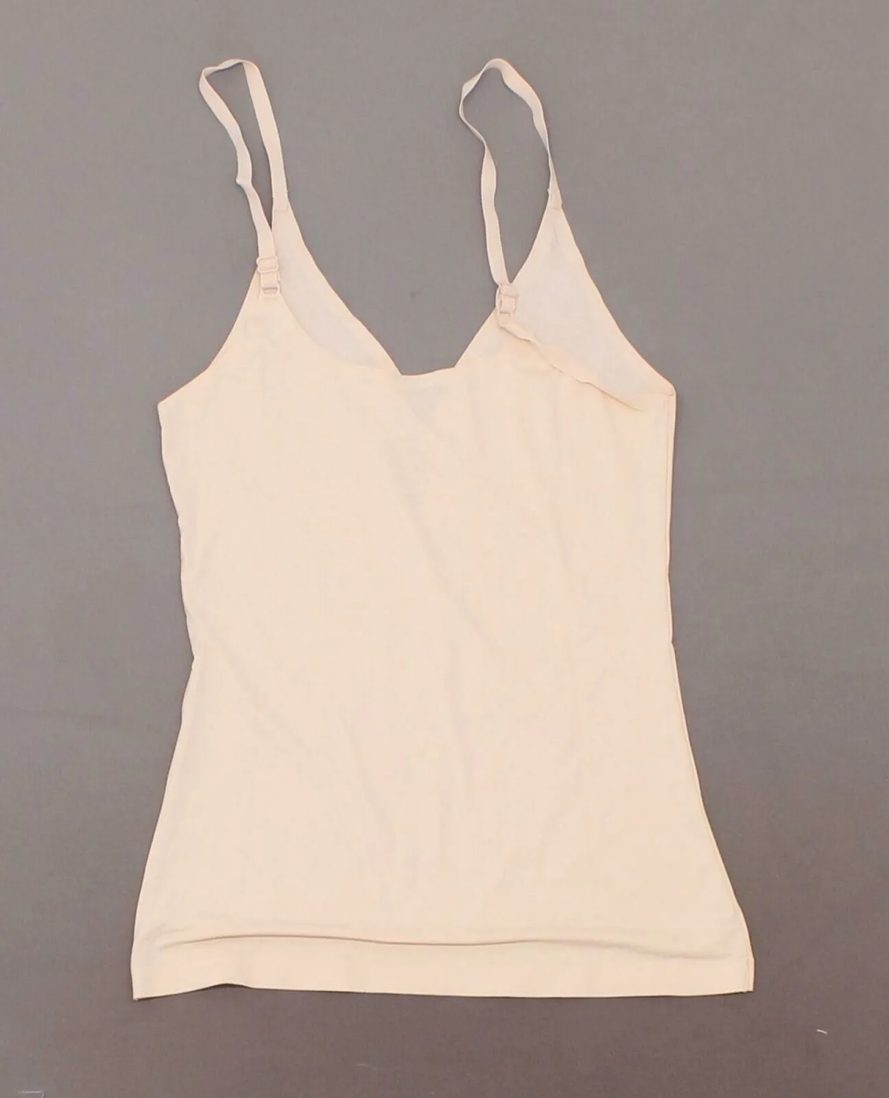 Rhonda Shear Women's Lightweight Everyday V Neck Camisole Peachy Nude Small