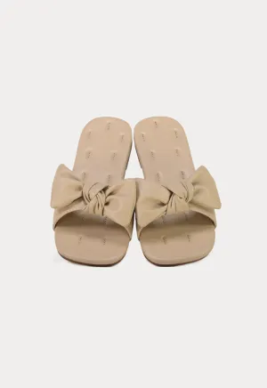 Ribbon PU Vamp Slides