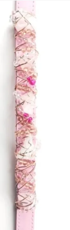 Rose Quartz Healing Dog Collar