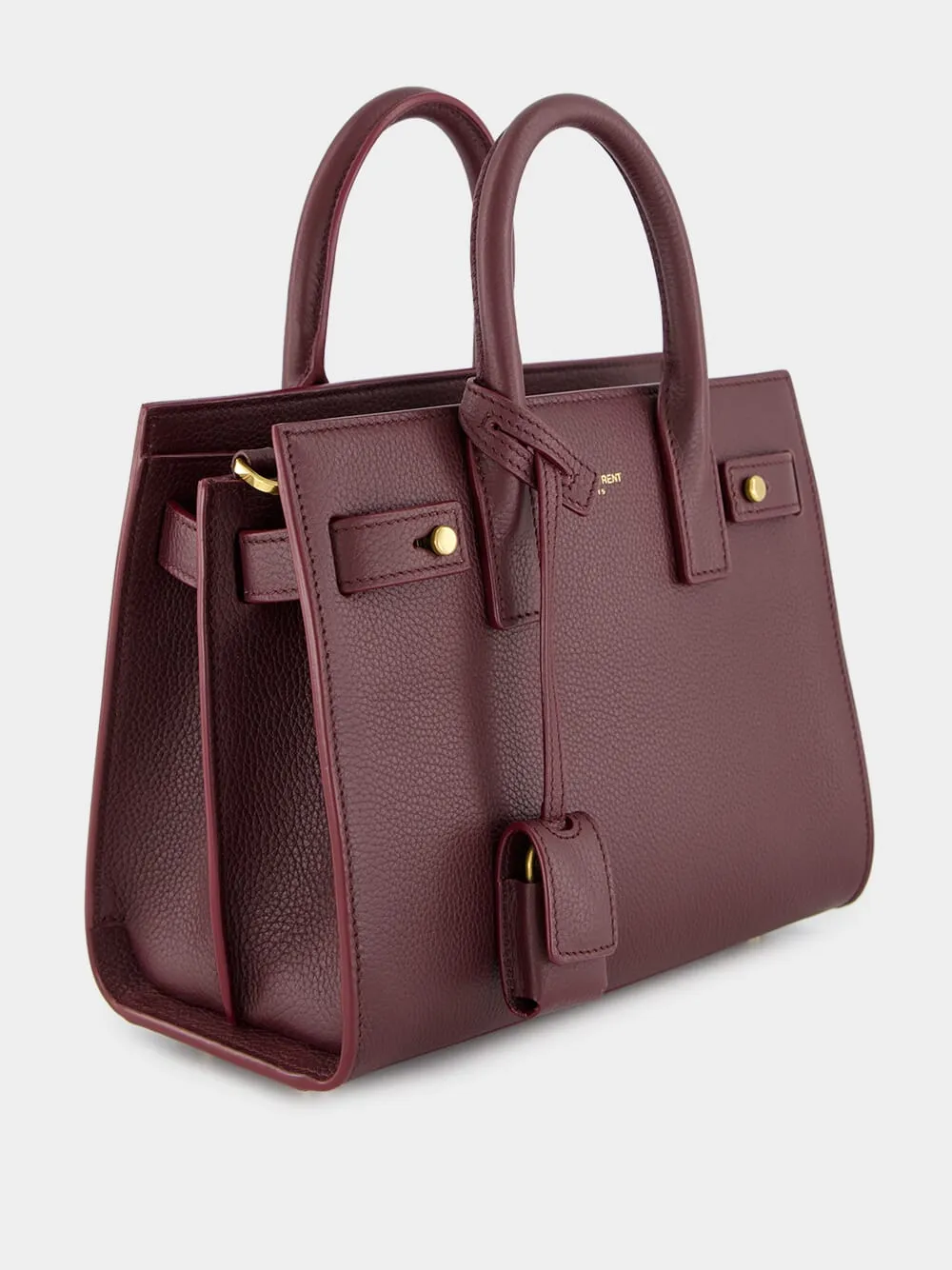 Rouge Cabernet Nano Sac de Jour in Supple Grained Leather