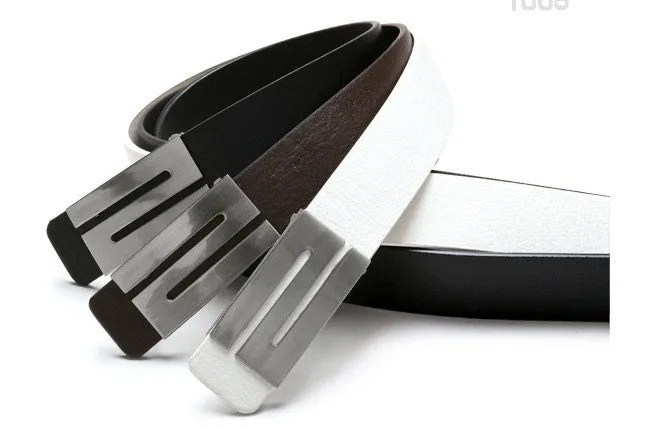S smooth belt buckle gentleman British wind Mens belt