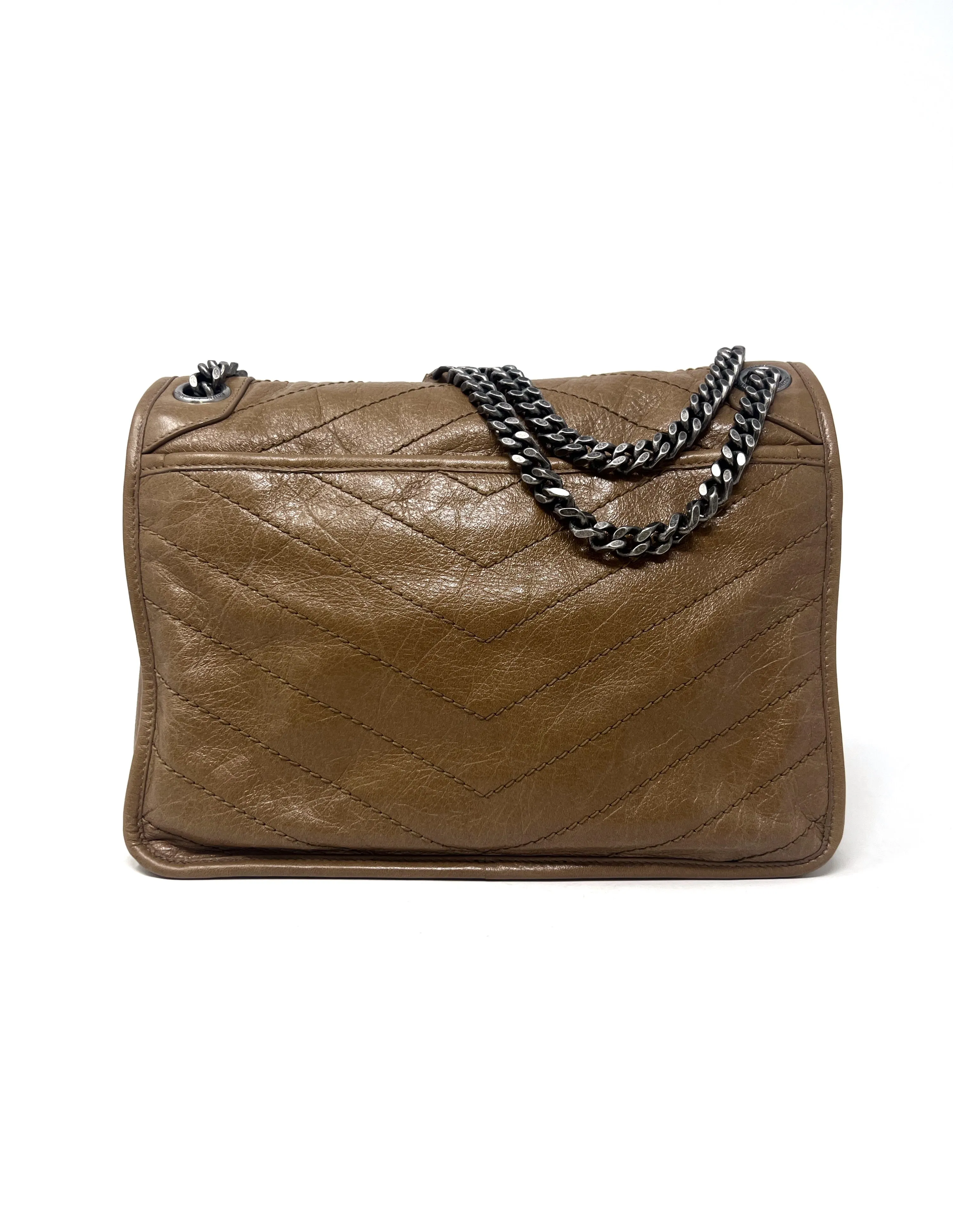 Saint Laurent '21 'Niki' MD Vintage Leather Logo Flap Bag