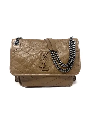 Saint Laurent '21 'Niki' MD Vintage Leather Logo Flap Bag