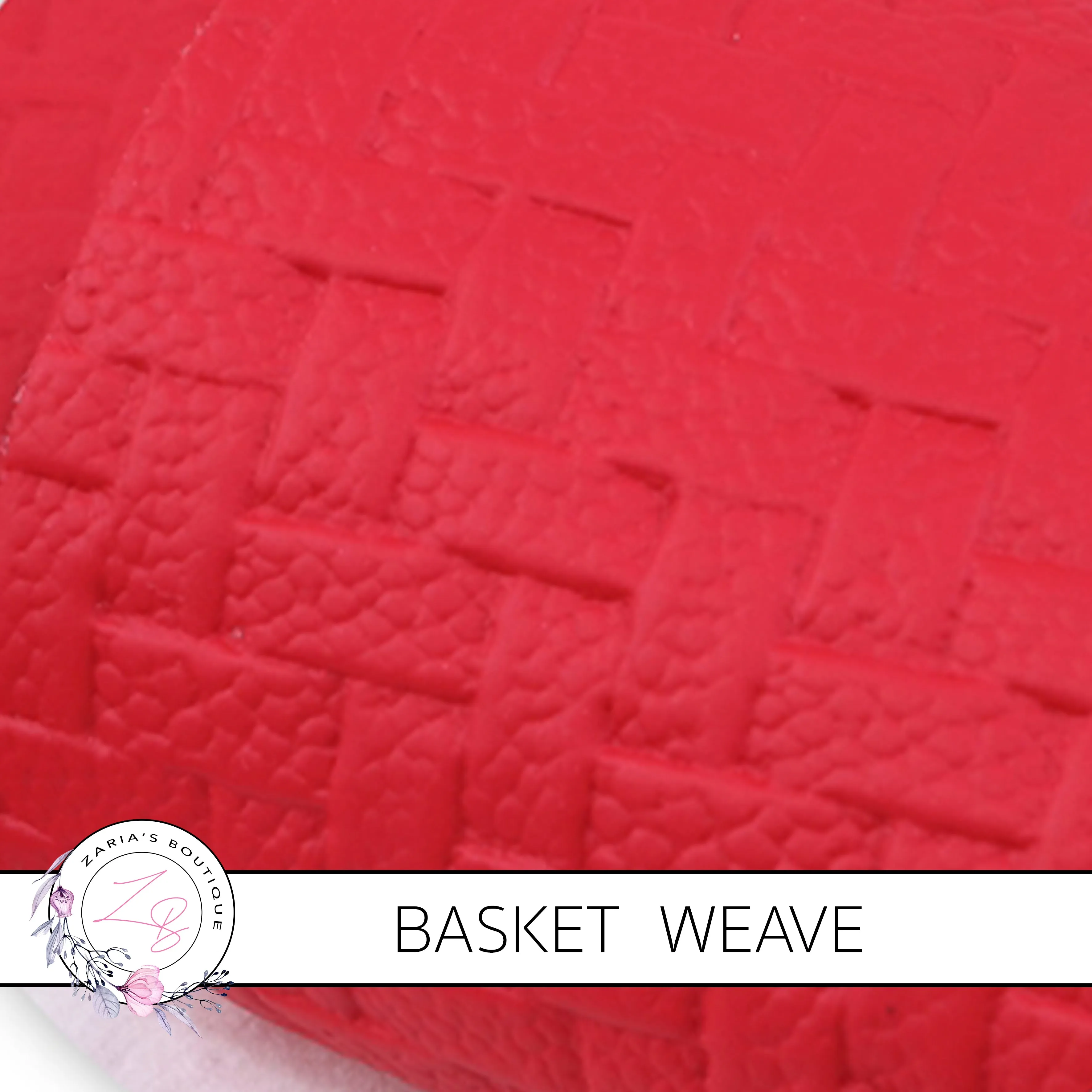 SALE Basket Weave • White • Textured Vegan Faux Leather • 0.84mm