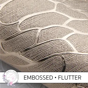 SALE Embossed Flutter Wing • Metallic Champagne Gold Textured Craft Fabric