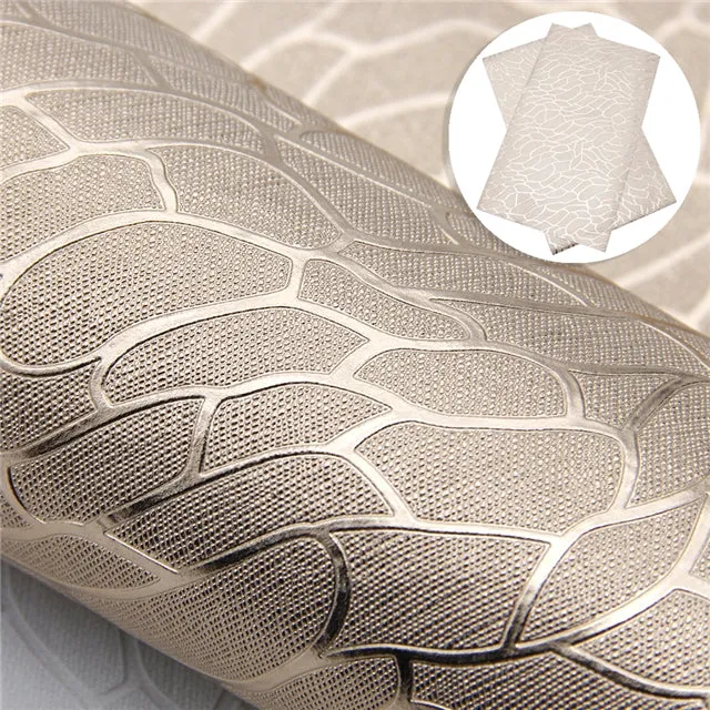 SALE Embossed Flutter Wing • Metallic Champagne Gold Textured Craft Fabric