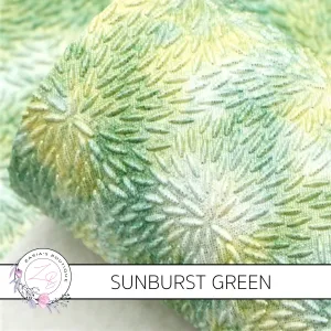 SALE Sunburst ~ Green & Lemon Textured Faux Leather ~ 1.8mm