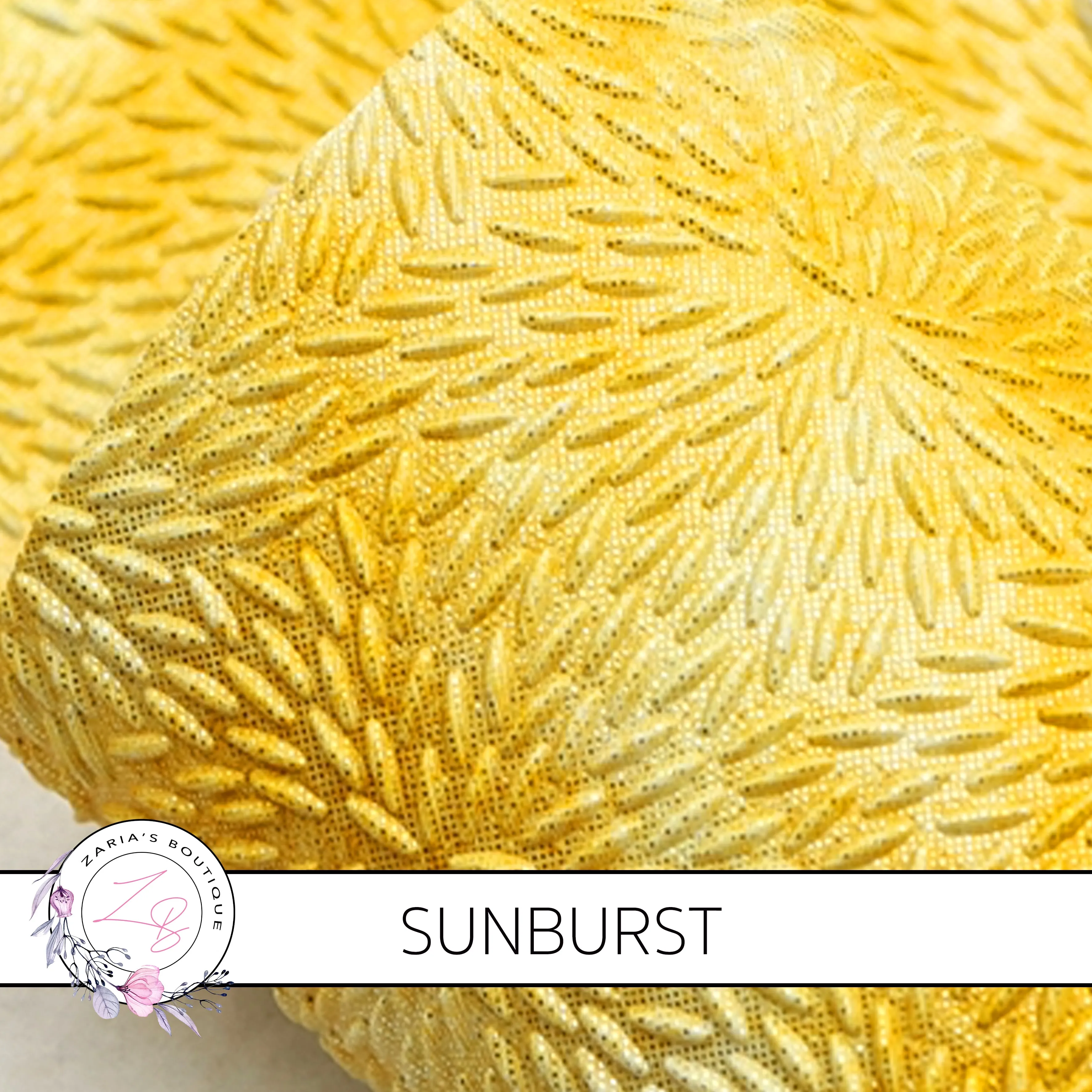 SALE Sunburst ~ Green & Lemon Textured Faux Leather ~ 1.8mm
