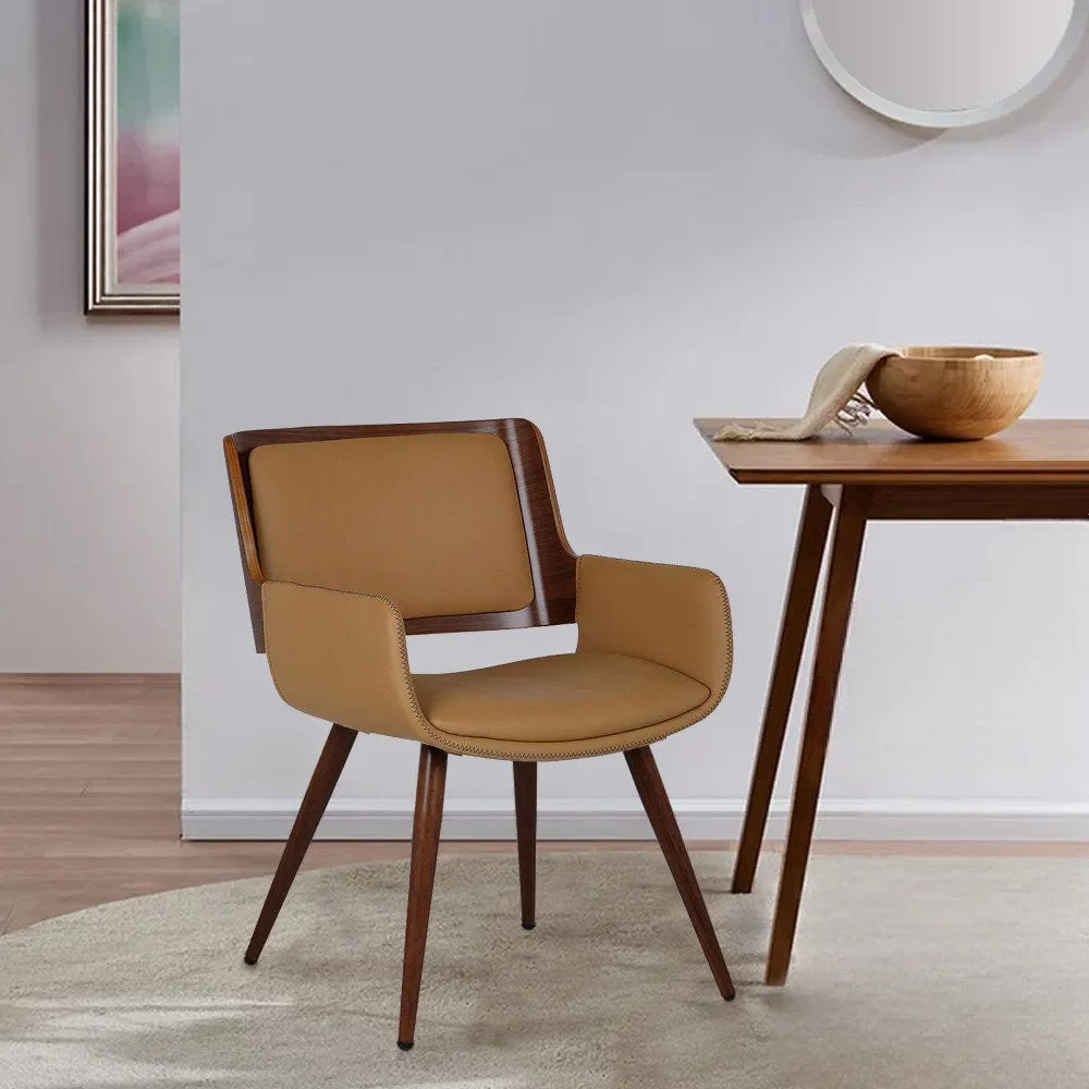 Seagraves Faux Leather Mid-Century Dining Chair Mercury Row® Upholstery Color: Desert Sandstone Faux Leather