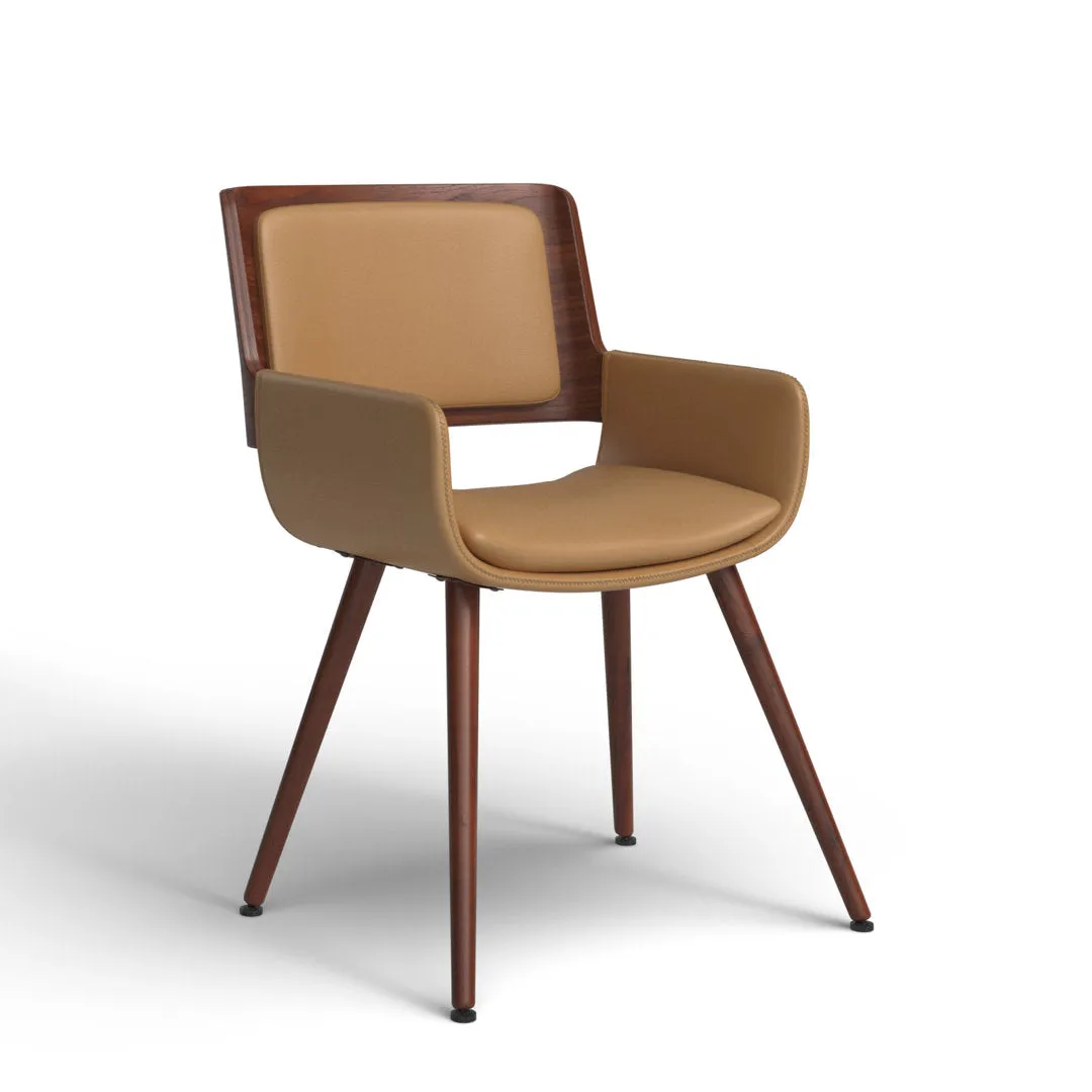 Seagraves Faux Leather Mid-Century Dining Chair Mercury Row® Upholstery Color: Desert Sandstone Faux Leather