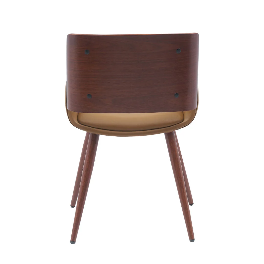 Seagraves Faux Leather Mid-Century Dining Chair Mercury Row® Upholstery Color: Desert Sandstone Faux Leather
