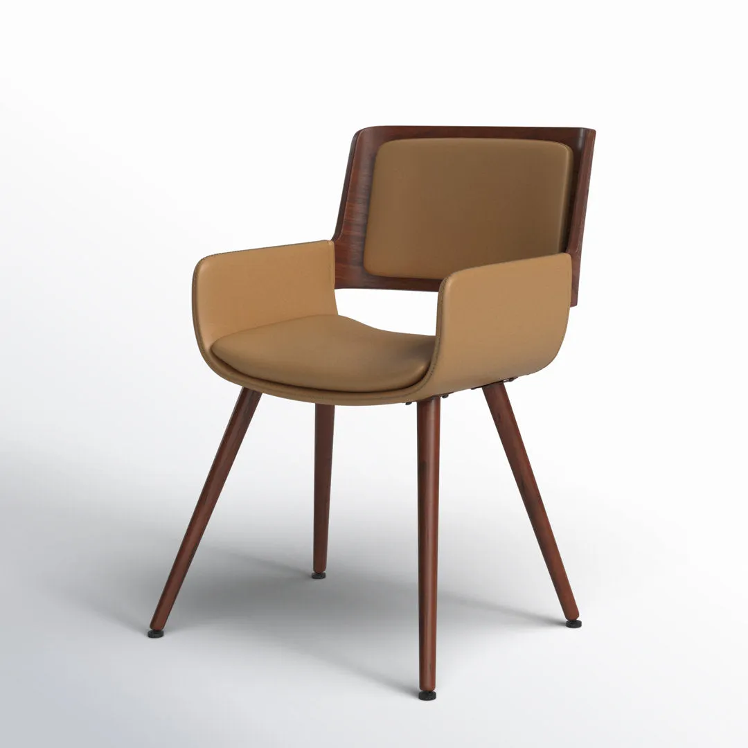 Seagraves Faux Leather Mid-Century Dining Chair Mercury Row® Upholstery Color: Desert Sandstone Faux Leather